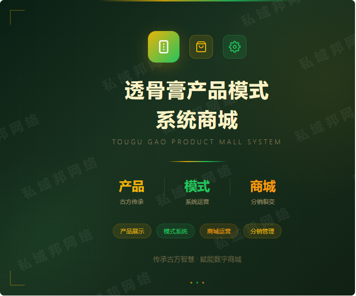 透骨膏产品模式系统商城开发